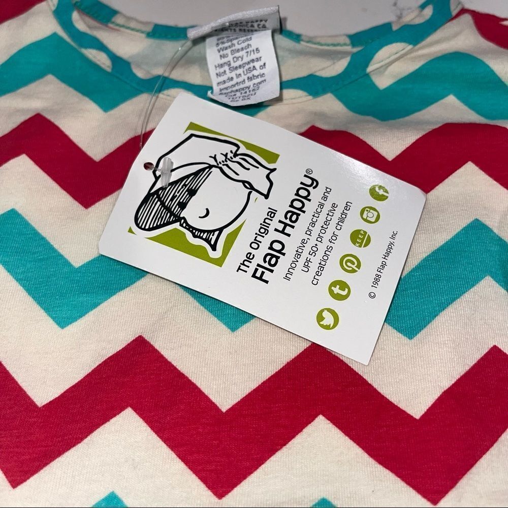 The Original Flap Happy Chevron‎ Polka Dot Dress - Size 6X - NWT - Picture 4 of 8